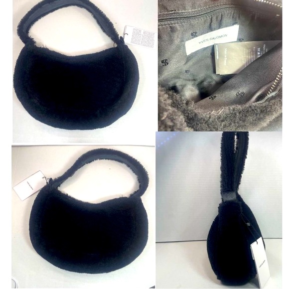 BNWT Yves Salomon Genuine Shearling Shoulder Bag PRICE FIRM NO DISCOUNTS! - Picture 14 of 15